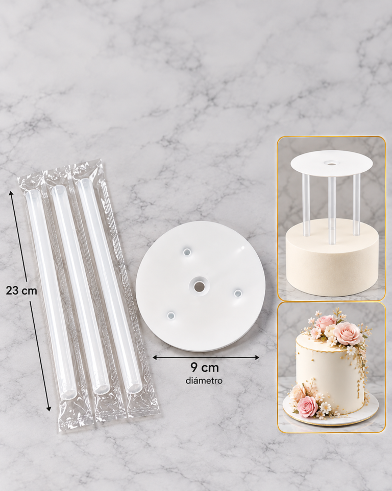 Kit de soportes para pasteles con medidas