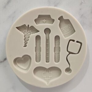 Molde de silicón temática de medicina