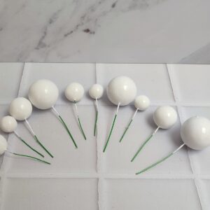 Set de esferas de duroport decorativas blancas