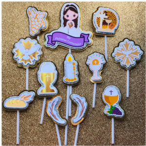 Set de Cake Topper Primera Comunión niña