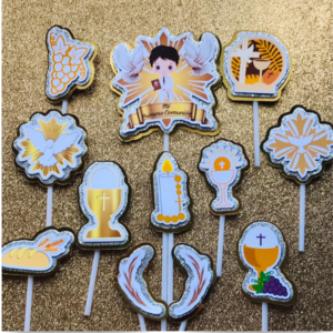 Set de Cake Topper Primera Comunión niño
