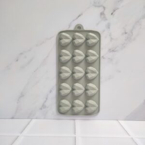 Molde de silicón Corazones mini diamantados