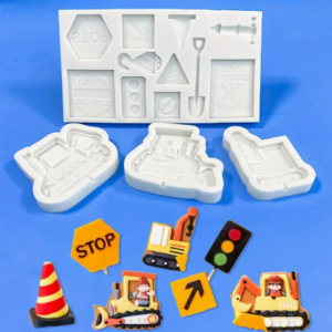 Set de Molde de silicón Construcción en acción