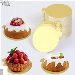 Bases para postres de cartón redondo