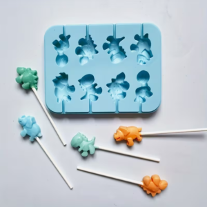 Molde de silicón Paletas de Dinosaurios