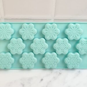 Molde de silicón Copos Navideños texturizado