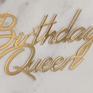 Topper dorado elegante frontal Queen