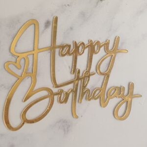 Topper dorado elegante frontal Corazón