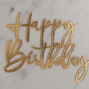 Topper dorado elegante frontal Cursiva 2