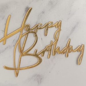 Topper dorado elegante frontal Cursiva 3