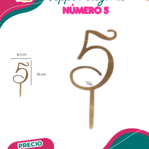 Topper elegante Número 5