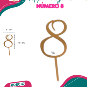 Topper elegante Número 8