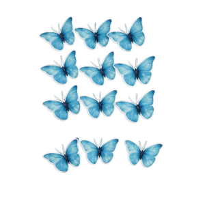 Set de Toppers Mariposas Azul Chic