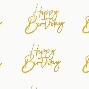 Topper dorado elegante frontal Variado