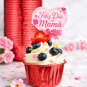 Capacillo horneable con su tapa en forma de cúpula Al mayor Rojo