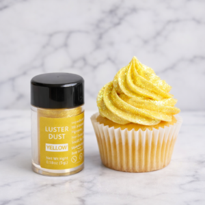 Polvo Brillante Comestible Amarillo Dorado