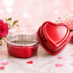 Molde de Aluminio Corazón para Mini Pastel. 10 unidades