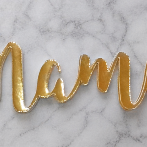 Topper Mamá en Cartulina Dorada Elegante