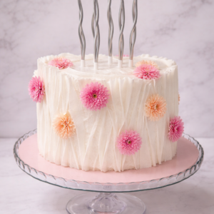 Velas para pastel Chic Onduladas Plateadas