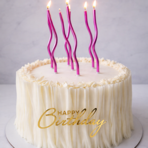 Velas para pastel Chic Onduladas Fucsia Metálico