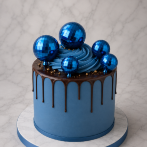 Set de Esferas Discos Azul Vibrante