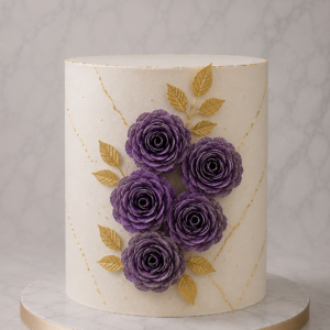 Set Flores 3D de Cartulina Lila