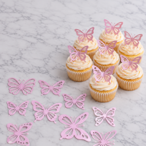 Set de Mariposas Rosada Brillante