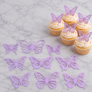 Set de Mariposas Lila Brillante
