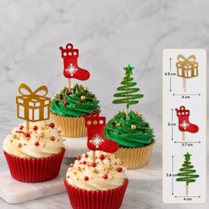 Set de Topper de Cartulina Dulce Navidad
