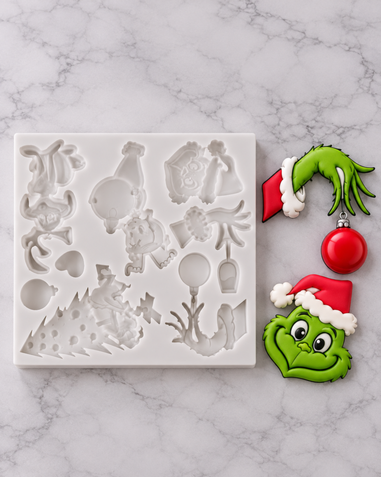 Molde navideño y figuras del Grinch (1)